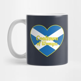 Coaltown of Wemyss Scotland UK Scotland Flag Heart Mug